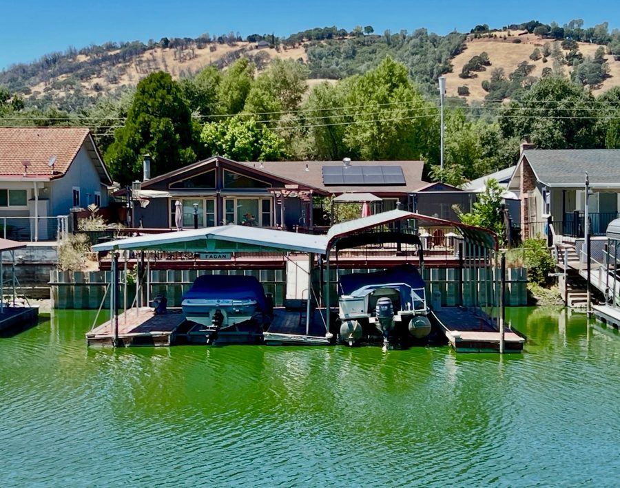 554 Keys Blvd, Clearlake Oaks, CA — canal-front lake home, back canal view